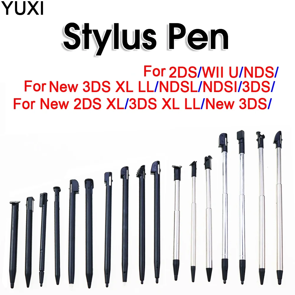 2 stuks Touchscreen Stylus Pen voor Nintend Nieuwe 3DS XL LL 2DS LL XL NDSL DS Lite NDSi NDS Wii U 2DS 3DS Game Controle Plastic Metaal