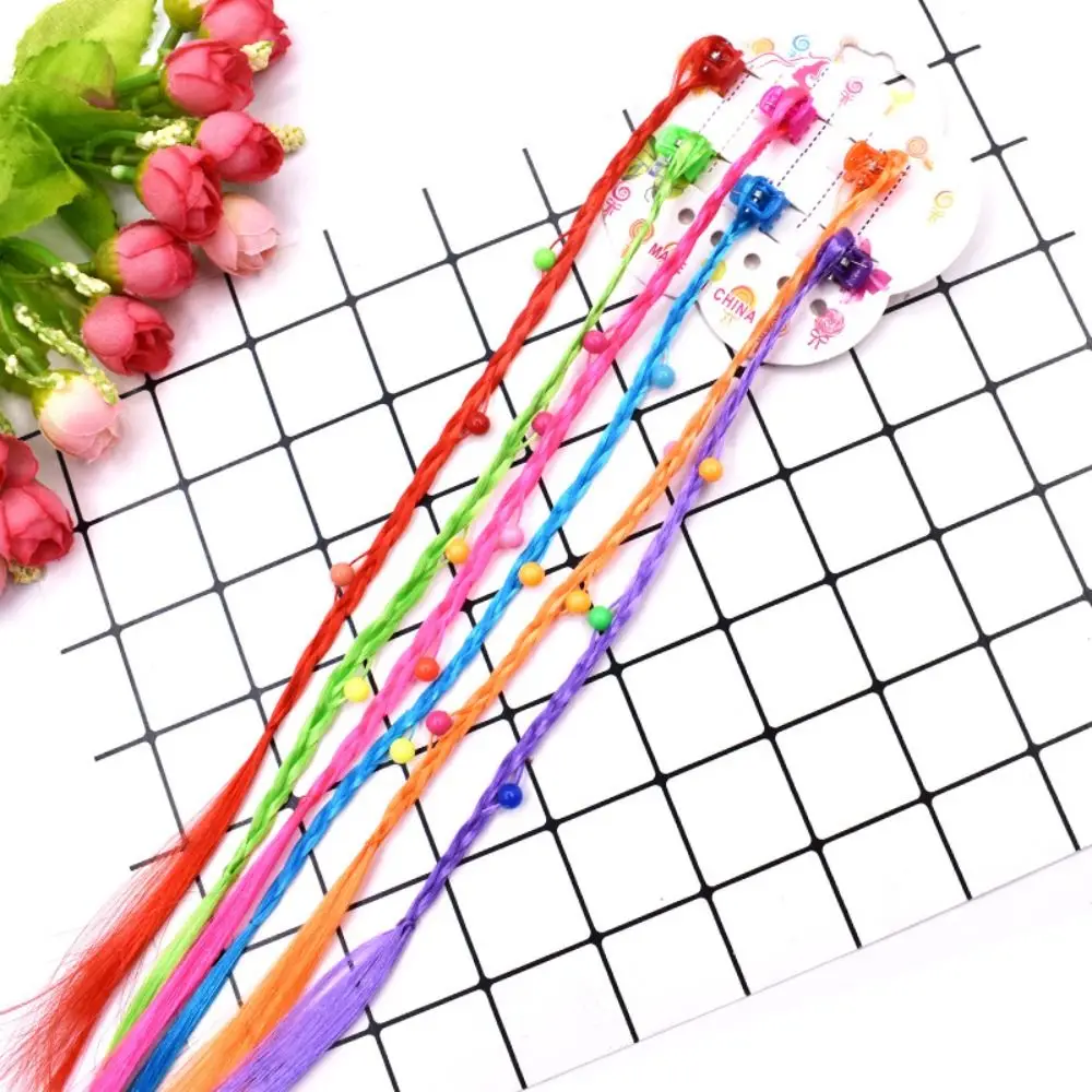 

Красочные наращивание волос, аксессуары для волос, милые заколки для волос, захватывающий зажим, сделай сам, красочные косы для детей, девочек, детей