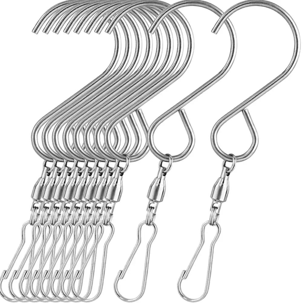 

10 Pcs Swivel Hook Garden Hooks for Hanging Plants Hanger Flower Pot Brackets outside Basket Outdoor Rotating