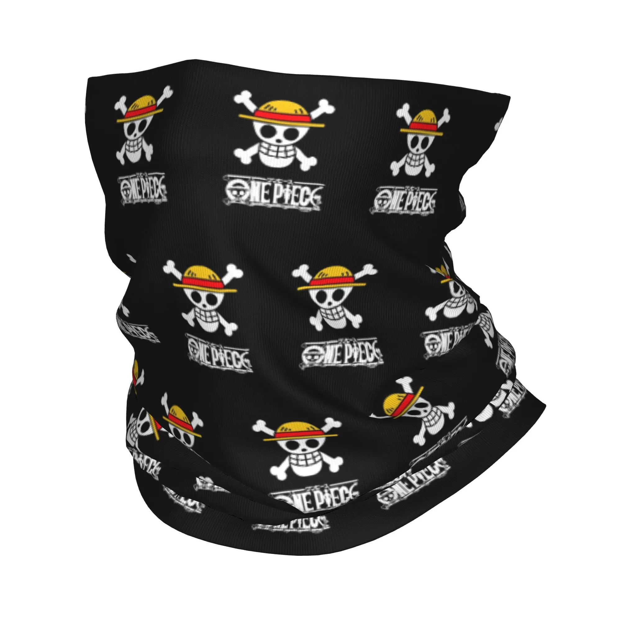 Skull One Piece Japanese Manga  Bandana Neck Gaiter for Hiking Camping Men Women Wrap Scarf Anime  Balaclava Warmer