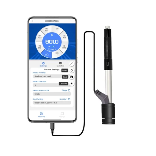 

APP on The Mobile Phone Intelligent Tester---RHL-M350 Portable Leeb Hardness Tester