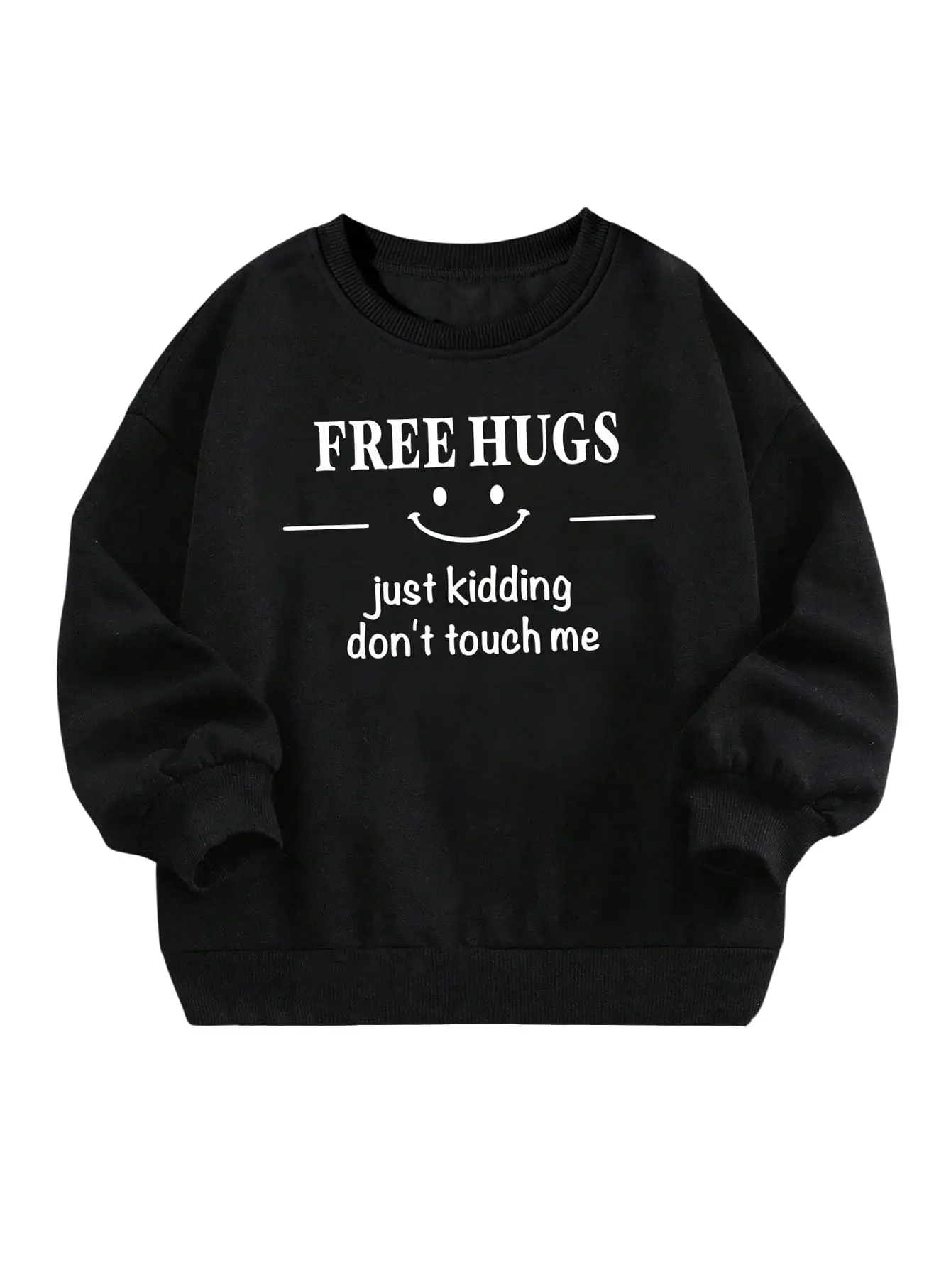 2025年ガールズスポーツシャツ、レターパターン、ラウンドネック、長袖、肩出しプルオーバー、ラウンドネックスウェットシャツ