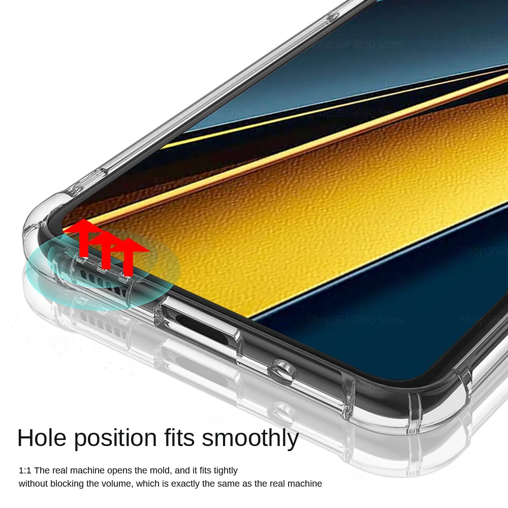 Clear Camera Protection Phone Case For Xiaomi Poco X6 Pro 5G Soft TPU Silicon Shockproof Back Shell Poko Little X6 Pro X 6 x6Pro