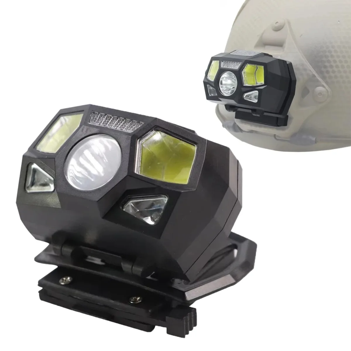 Tactical FAST MICH Helmet Light NVG Mounted Signal Lamp Sensor Headlamp USB Charging Waterproof Hunting Fishing Headlight