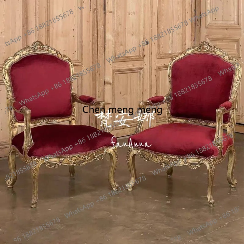 

American Country Sofa Bed and Breakfast Reception Sofa Hotel French Fabric Sofa Chair
