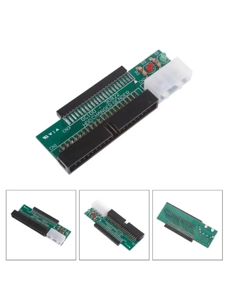 652F IDE 40 Pin Female to IDE 44 Pin Male Converter with LED Display Data Switcher