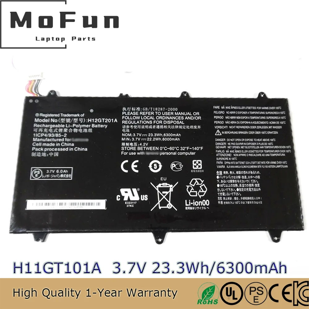 

Original H12GT201A 3.7V 23.3Wh Laptop Battery for Lenovo IdeaPad A2109 9" A2109A