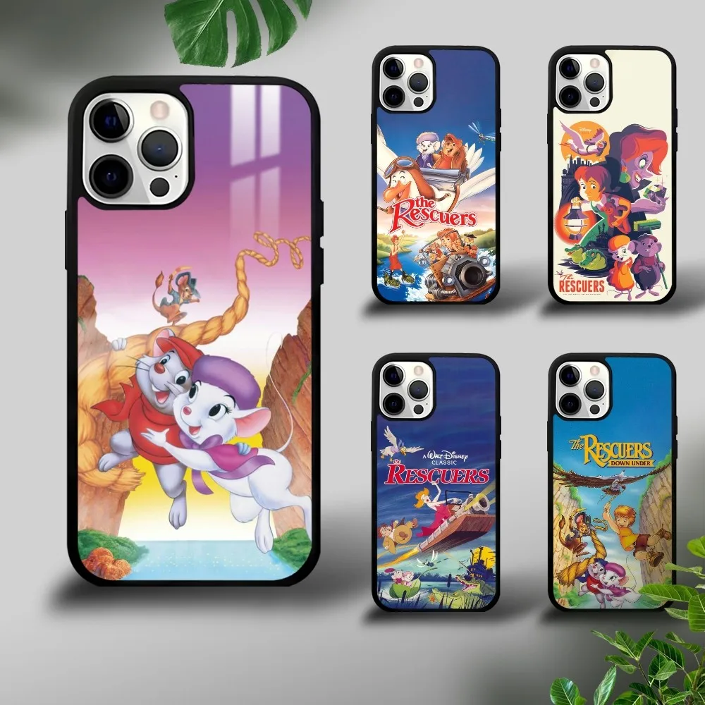 

The R-Rescuers Cartoon Phone Case For iPhone 16 15 14 13 12 11 Pro Xs Max Mini Plus Celulares Hard Funda Dropshipping