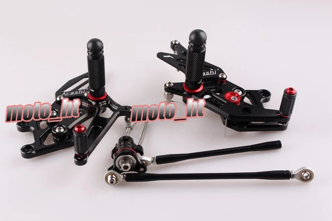 CBR 600 RR Motorcycle Footpegs Adjustable Rearset Rear set Foot pegs For Honda CBR600RR 2007 2008 Aluminum Alloy Black