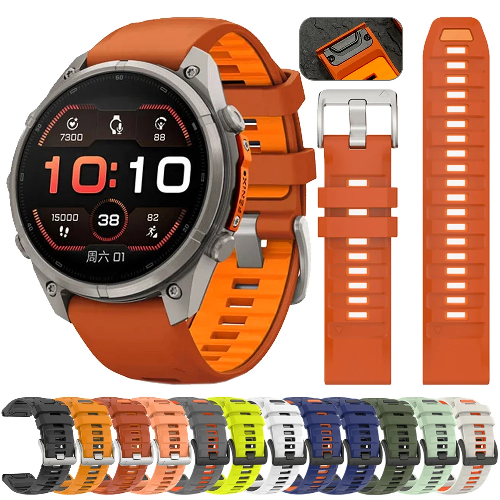 Official QuickFit Fenix 9Pro 22 26mm Watch Band For Garmin Fenix 8 9 Pro 47mm 51mm 7 7X/Enduro/Epix/Tactix8 Sport Silicone Strap