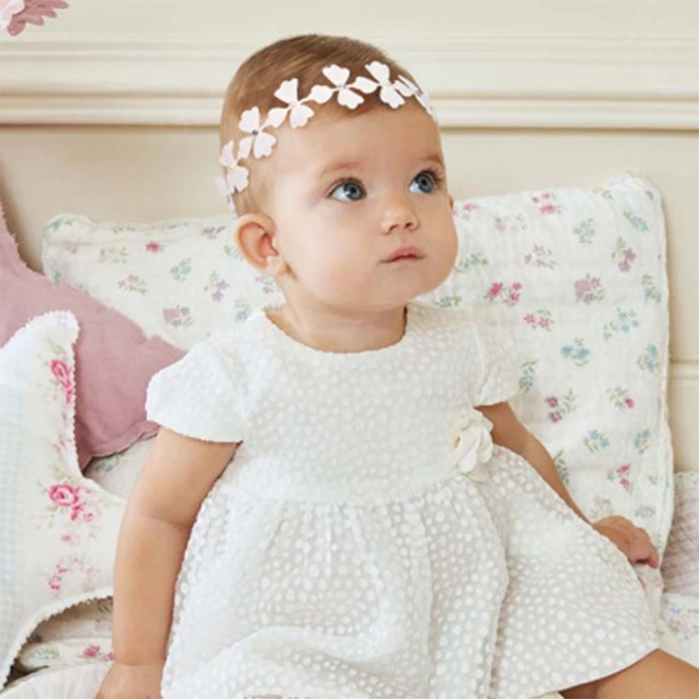 

5pcs Lace Forehead Band Elastic Hollow Pattern Headband Halloween Dress Up Accessory Party Cosplay Costume Baby Photo Prop