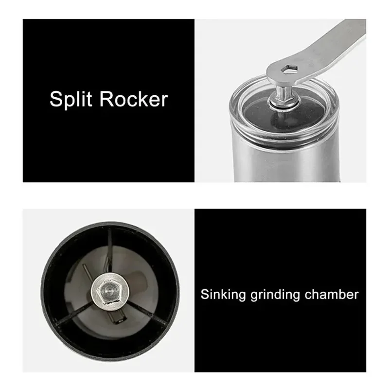 Manual Coffee Grinder Ceramic Burr Mill Hand Crank Household Crusher Coffee Bean Tools Portable Hand Coffee Machine Grinder - Image 4
