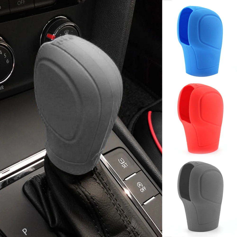 Car Silicone Automatic Gear Shift Knob Cover Antislip Shifter Knob Univeral Fit Shifter Handle Non-combustible Material