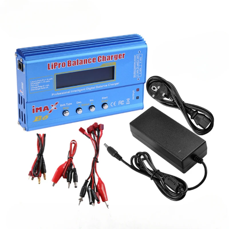 

IMAX B6 80W model aircraft charger, multi-function balanced rechargeable battery smart charger with 12V adapter