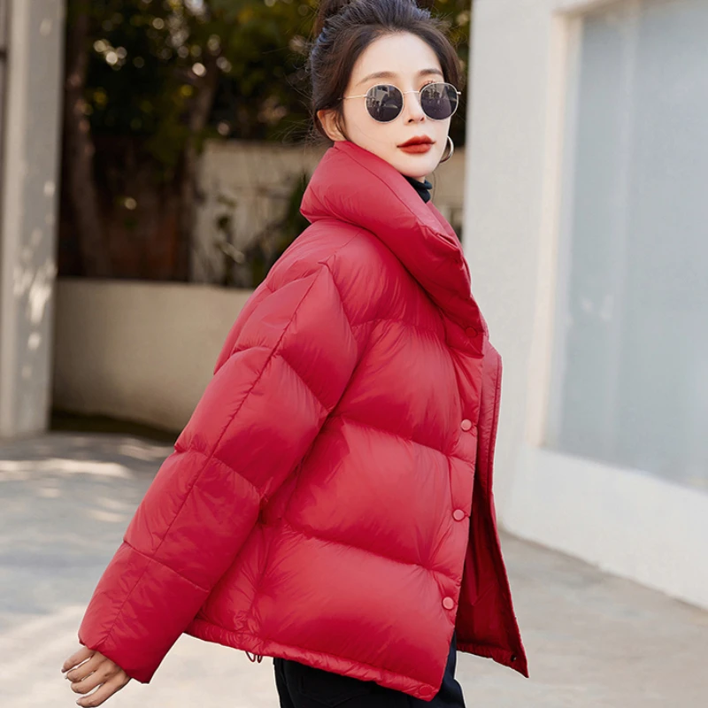 2024 New Women\'s Down Jacket Women\'s Bakery Clothes Winter Warm Coat 90 Duck Down Thickened Warm Down Jacket Casual Parkas