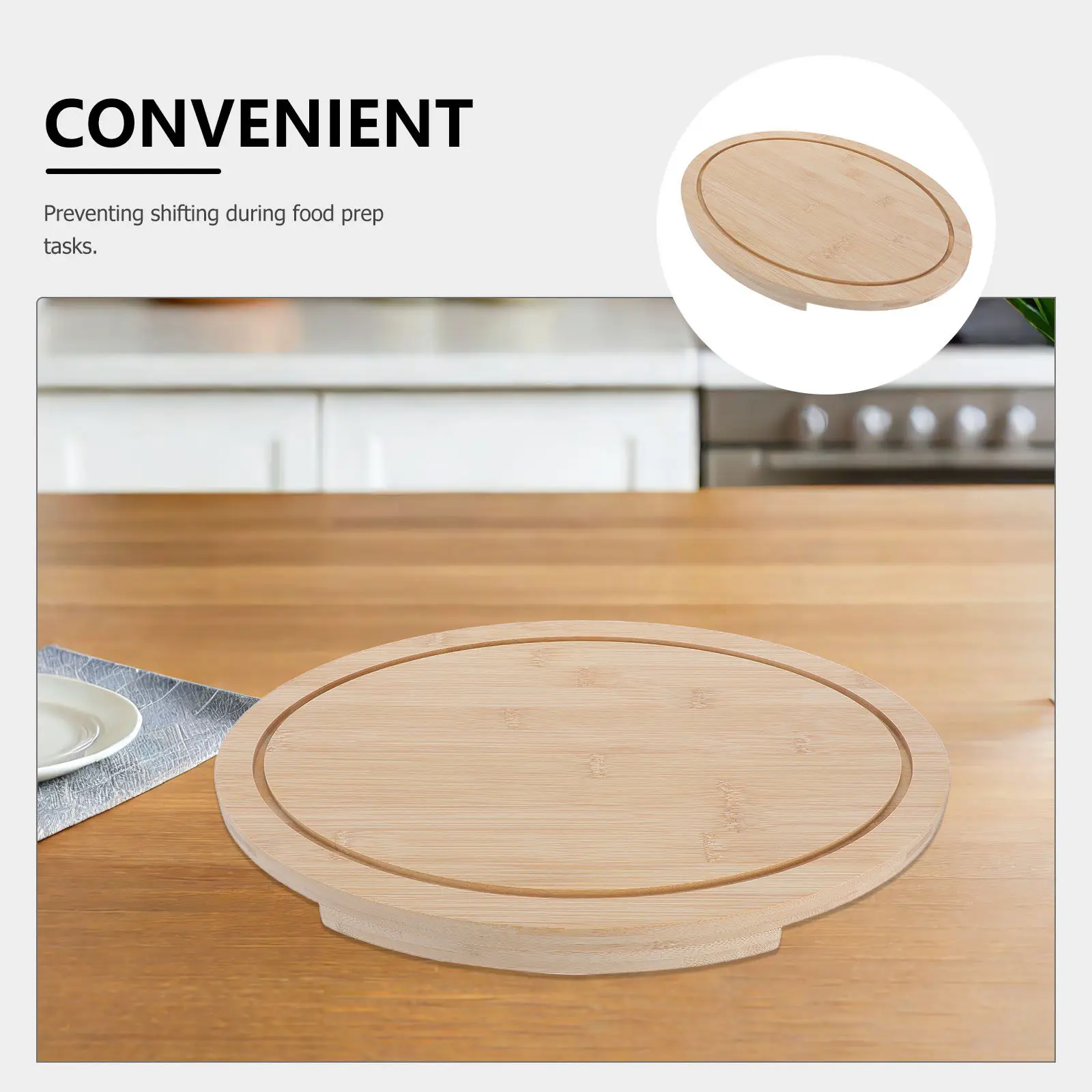 Bamboo Corner Cutting Board Round Edge Kitchen Countertop Chopping Board for Cabinets Cheese Meat Vegetable Prep Organizer