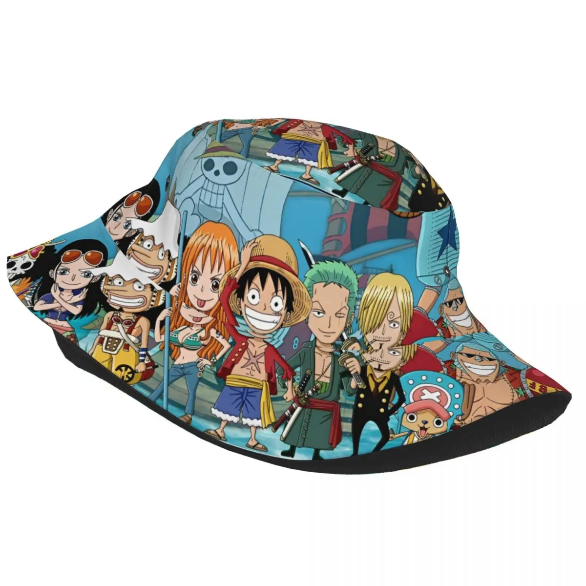 Women Men Bucket Hat One Piece Journey To The Final Island Spring Headwear Hiking Fishing Fisherman Cap Bob Hat Dropshipping