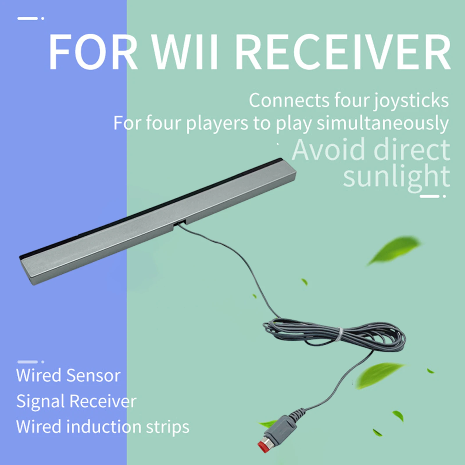 Wired Infrared Ray Sensor Bar with Extension Cord Infrared IR Signal Ray Wired Motion Sensor Bar for Wii Wii U Console