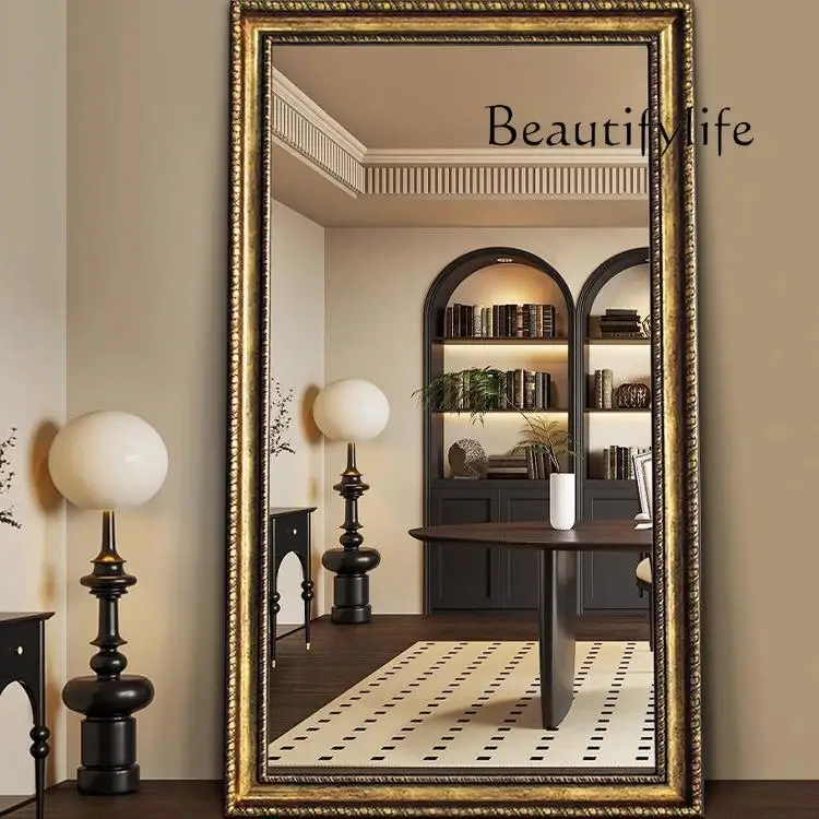 

Italian full-body mirror multi-functional design household bedroom mirror high-end wall-mounted fitting mirror