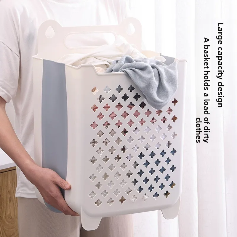 

Premium Foldable Laundry Basket Portable Clothes Storage Bin Large Capacity Home Bedroom Bathroom Wall-Mounted Laundry Hamper