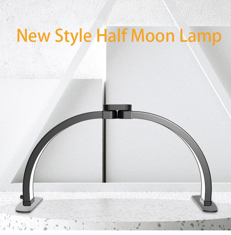 New Half moon LED foldable Nail Lamp Eyelash Extension Eyebrow Lash Collapsible Reading Beauty Desk Table Lamp Fill In Ligh Lamp