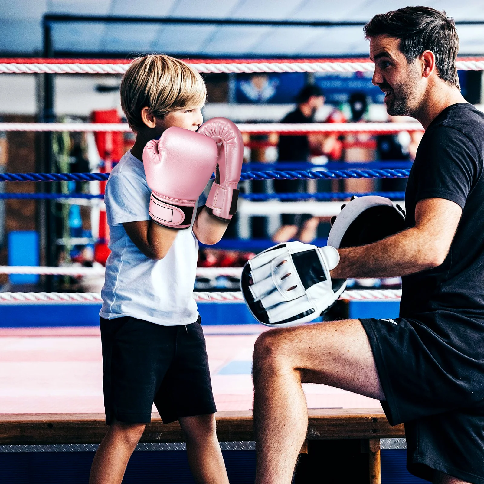 

1Pair Toddler Boxing Gloves Durable Breathable PU Cover Comfortable Sparring Gloves for Kickboxing Muay Thai Training