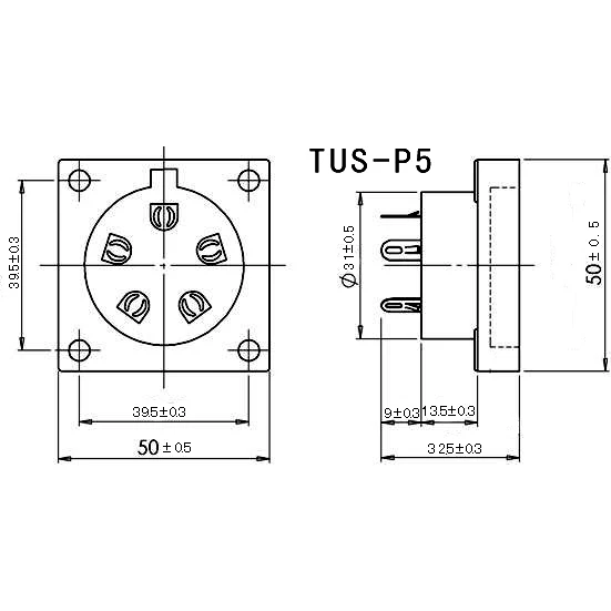 5Pins หลอดเซรามิค TUS-P5สำหรับ Aa Ba Cd Da สูญญากาศเครื่องขยายเสียงหลอด Vintage Hifi เสียง DIY