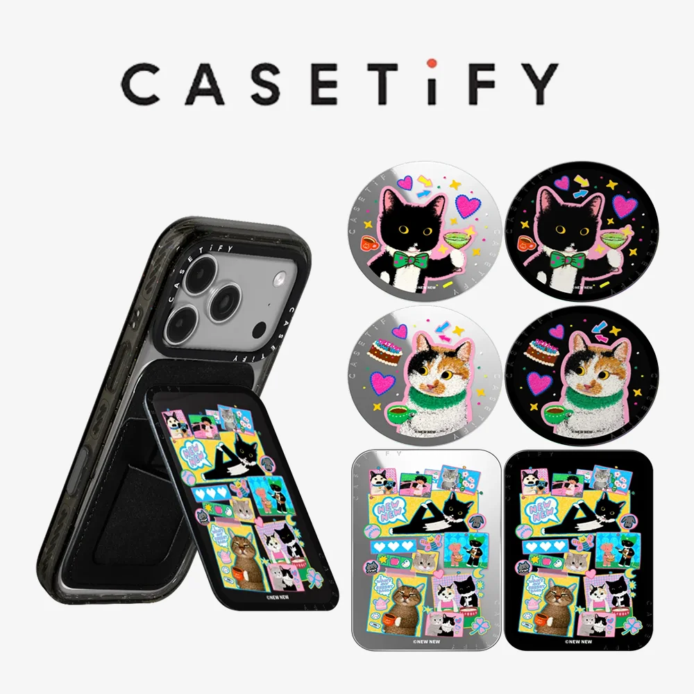 CASETiFY Lin Gattino Serie Diary Fragments Magnetic Phone Holder Card Pack for iPhone17 16 15 14 13 12 11for Samsung S25 S26 A57