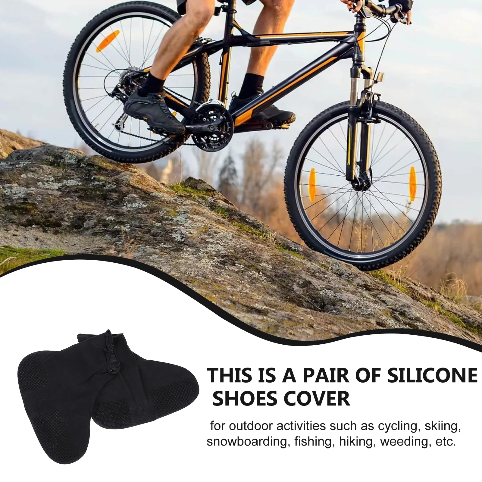 

1Pair Non Slip Rain Shoe Covers Reusable Waterproof Boot Protector Hiking Camping Outdoor Accessory Shoe Covers
