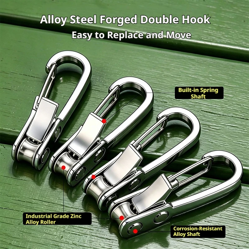 SEAMETAL Rope Tensioner Tool with Roller Buckle Heavy-Duty Retractable Rope Tightener with Accessory Cord for Camping Outdoor