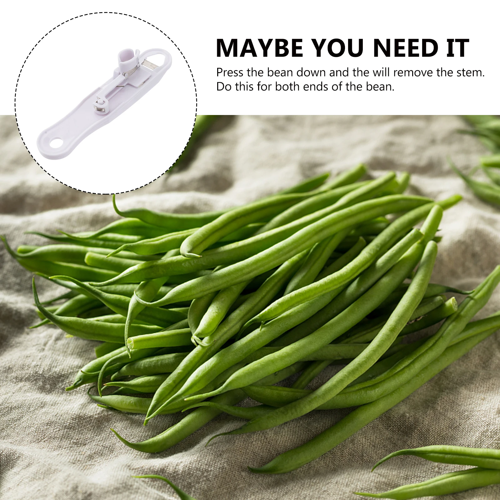 

Bean Slicer Stem Remover Vegetable Tool Green Bean Stringer Multifunctional Kitchen Gadget Veggie