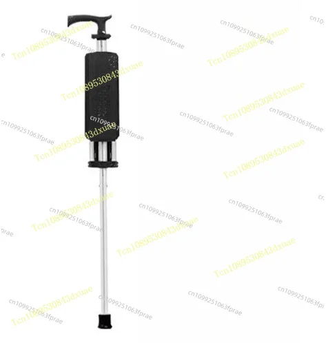 Elderly one-click folding cane chair with seat plate, light non-slip hiking stick, three-legged walking stick