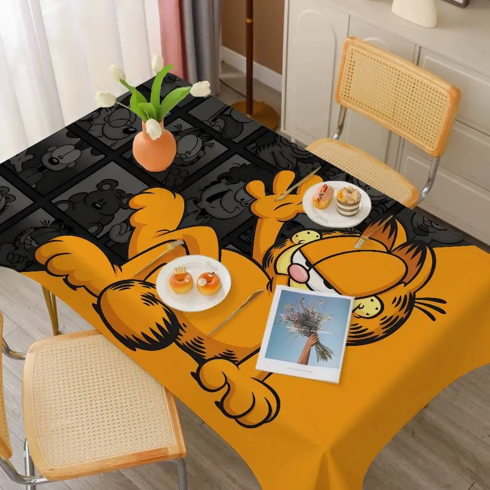 G-Garfields Cartoon Tablecloth Table Cover Christmas Picnic Party Birthday Wedding Waterproof Desk Cloth Table Decor