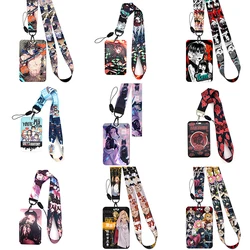 Cartoon Credential Houder Sleutelhangers Nekkoord Voor Pass Card Anime Creditcardhouder Sleutelhanger Bandjes Mobiele Telefoon Groothandel