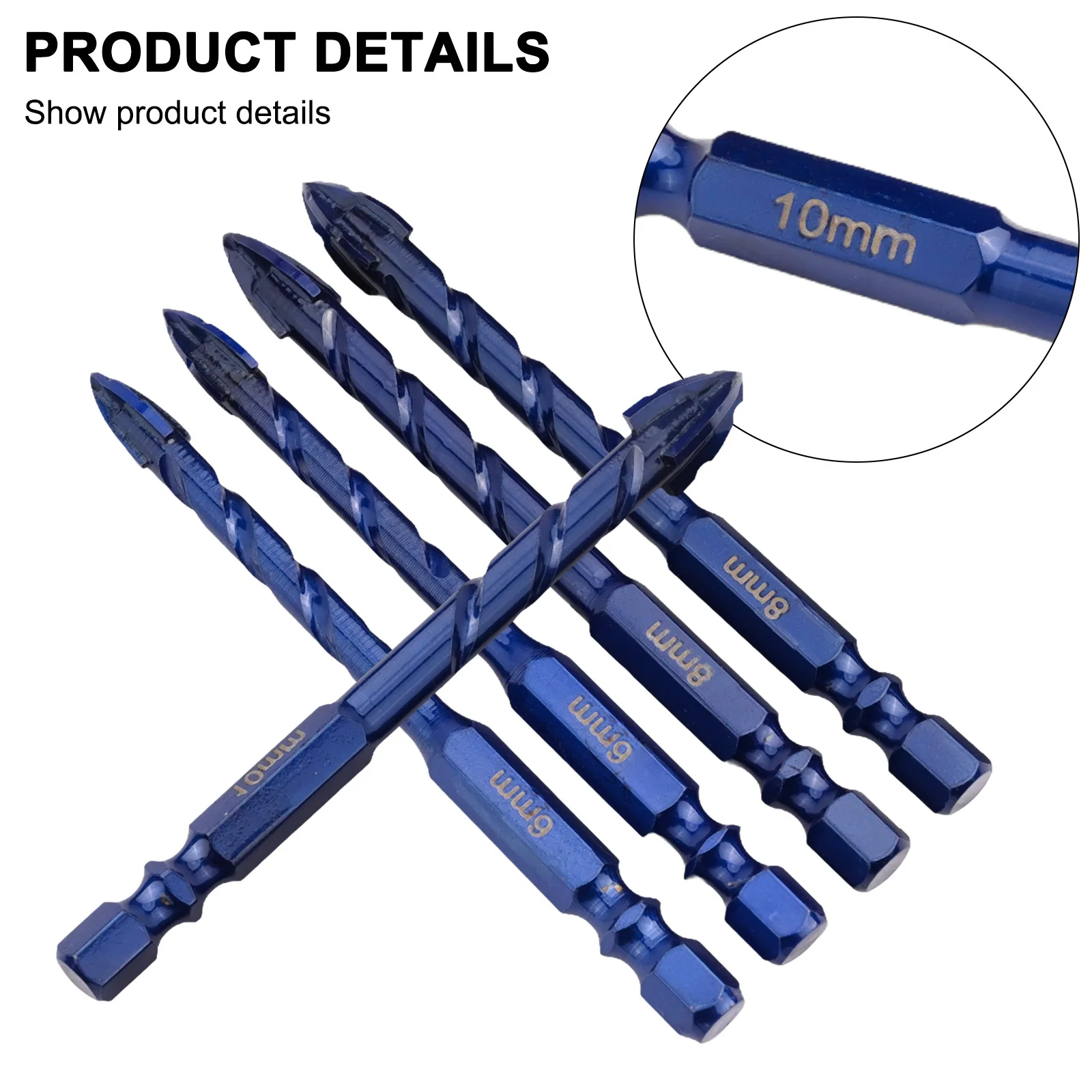Triangular Spiral Eccentric Drill Bits Kit For Glass Tile Punching High Hardness Eccentric Drill Bit Power Tools
