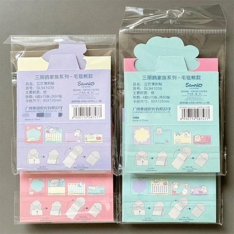 Anime Kawaii Sanrio Marumofubiyori Sticky Note Notepad Stickers Portable Ins Cute Kids Toys Friend Gift Birthday Gift For Girls