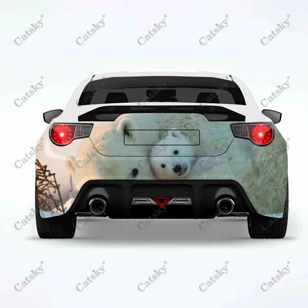 polar bear animal Car stickers truck rear tail modification suitable for truck pain packaging accessories car stickers decals