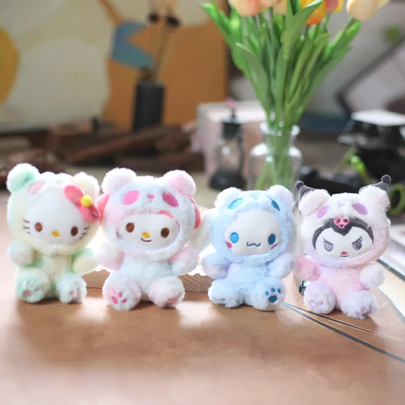 

Sanrio Cute Kawaii Hello Kitty Plush Toys Plushie Doll Cinnamoroll Room Decor Kuromi Doll my melody Stuff Keychain for Christmas