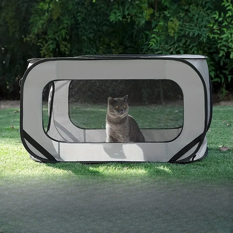 Pet car rear cage foldable car pet fence cat litter kennel outdoor tent storage