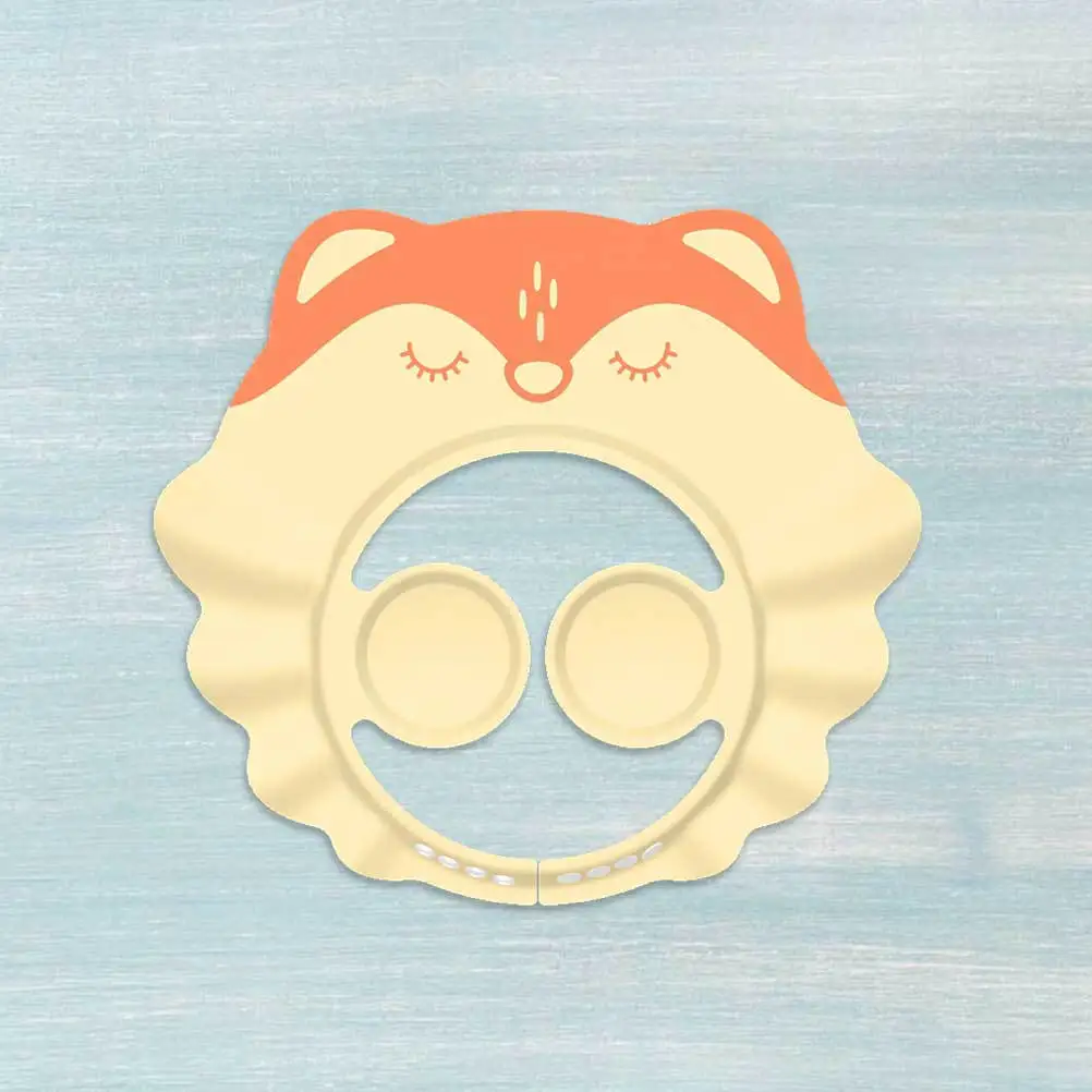 

1Pcs Baby Shampoo Cap Thickened Adjustable Buckle Cartoon Animal Bathing Ear Protector Hat Infant Shower Bath Shield
