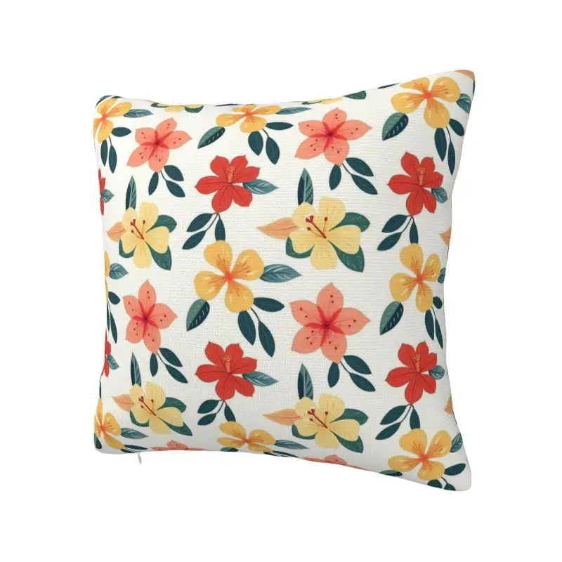 Hawaii Floral Tropical Flowers Leaves Cushion Cover 50*50 cm Throw Pillow Case Living Room Decoration Sofa Chair Pillowcase