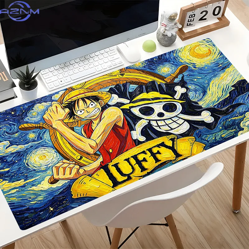 New Anime Mouse Pad Smooth Gamer Desk Mat XXL Gaming Computer Desk Mat one piece luffy Extended Mousepad Popular keyboard pads