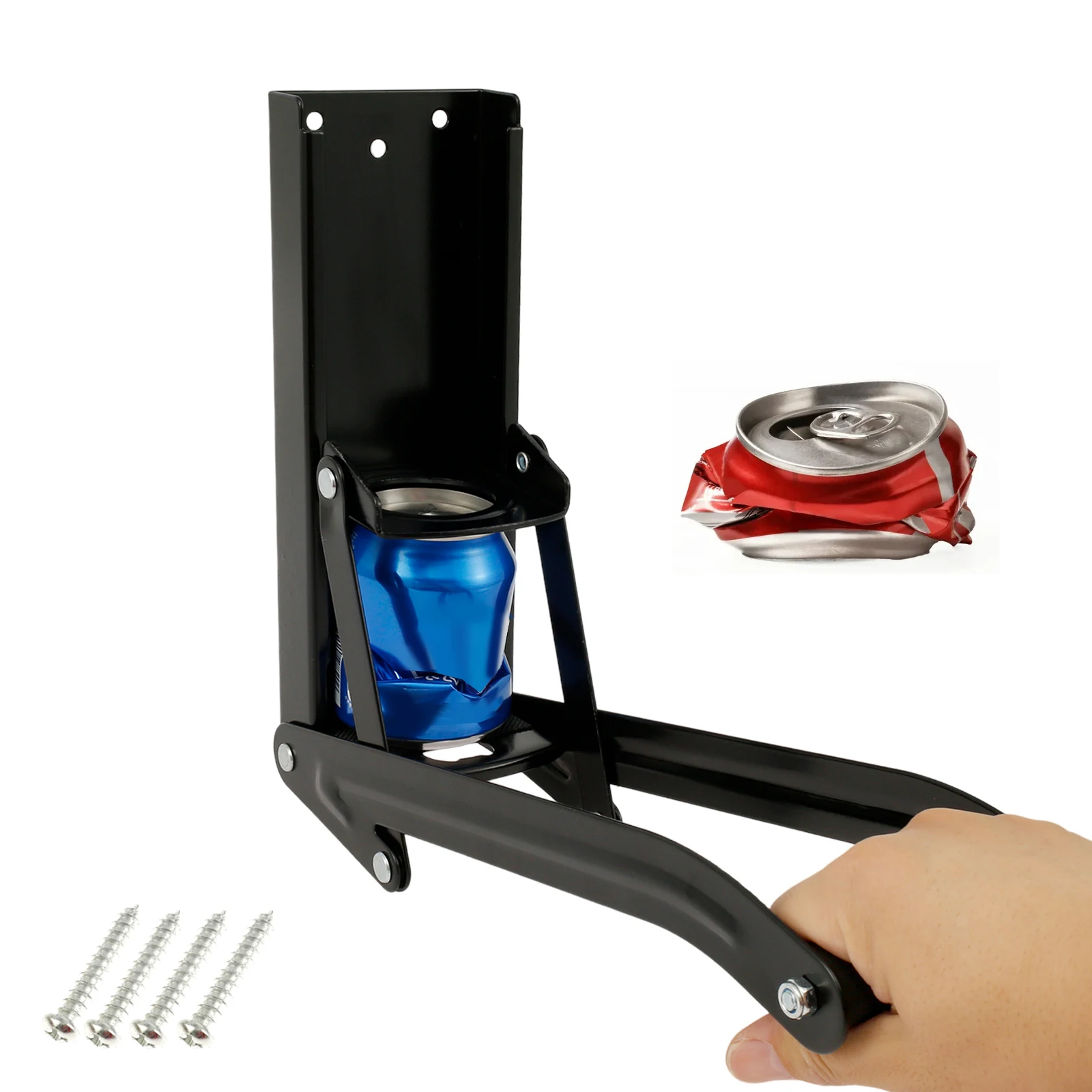 16 oz Metal Can Crusher Environmentally Friendly Can Smasher Hanging Can Pulverizer Tool for Aluminum Seltzer Soda Beer Cans