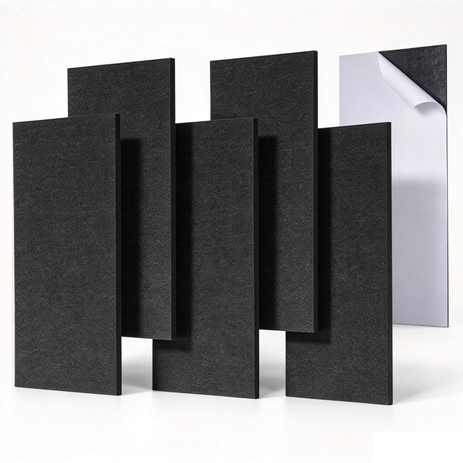 30x60CM 6PCS Wall Decorative Mounted Soundproofing Acoustic Panels High Density Sound Proof Absorbing Insulation Felt Wall Tiles Cork Bulletin Pin Note Photos Boards for Studio Treatment Home Office Ceiling Living Room Decor