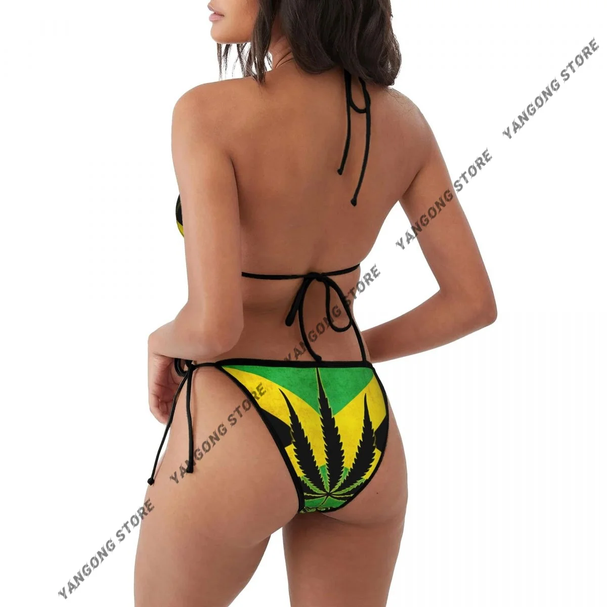 Women Bikini Sexy Swimwear Jamaica Flag Swimsuit Thongs Bathing Suits Beachwear Summer Brazilian Biquini