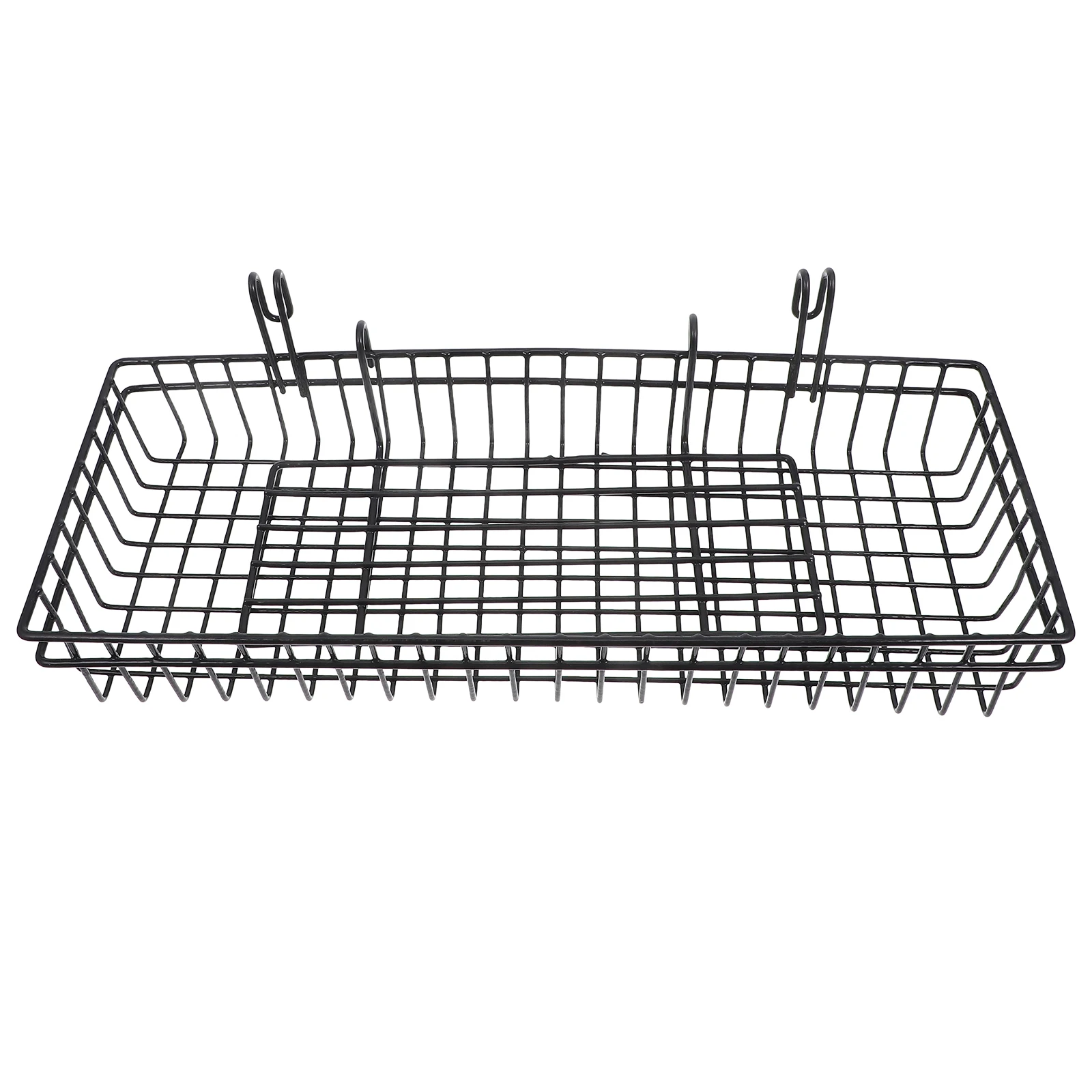 

2pcs Wall Storage Baskets Wall Baskets Iron Wire Shelves Hanging Spice Rack Kitchen Bathroom Organization
