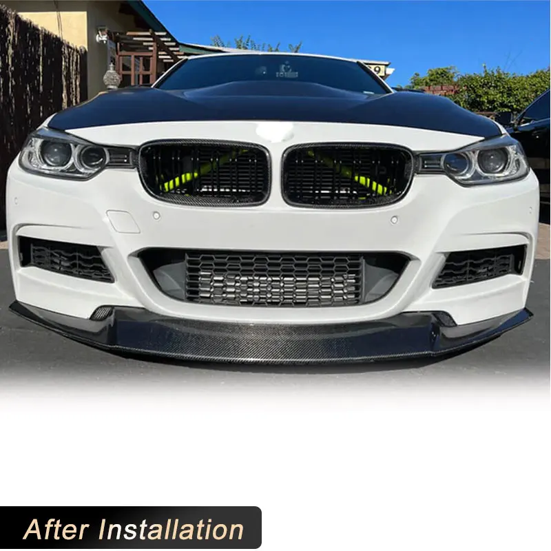 BMW 3 시리즈 F30 F31 320i 330i 2012-2018용 정품 카본 파이버 ABS 소재 레이싱 그릴 듀얼 슬랫 키드니 그릴