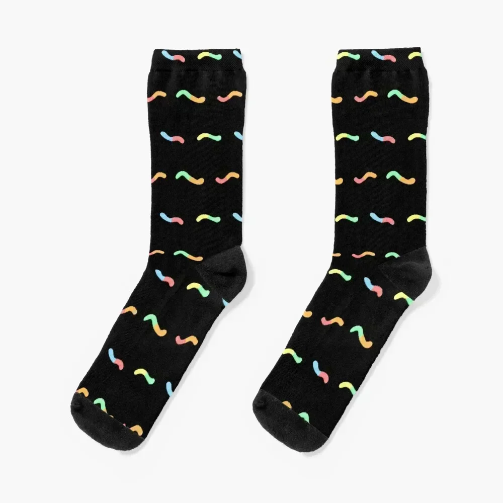 

Pixel Gummy Worms Socks Thermal man winter anti-slip happy Socks Girl Men's
