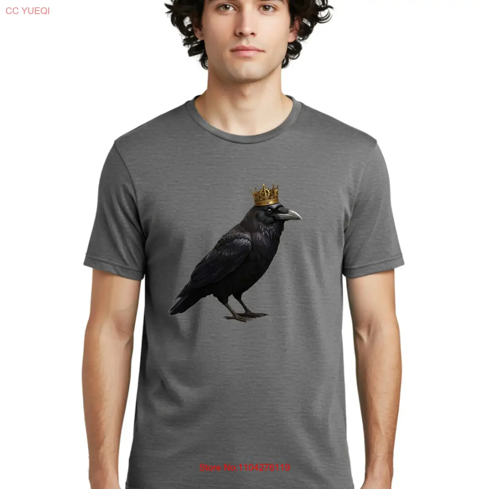 Crow With Crown 2 Mens T Shirt 100 Cotton Casual Summer Wear vintage Washed Comfortable Top For Everyday Wear Slightly Stylish
