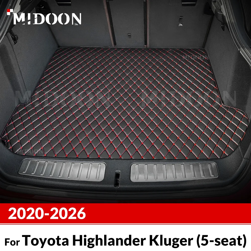 

Custom Car Trunk Mat For Toyota Highlander XU70 Kluger (5-seat) 2020-2026 Protective Pad Cargo Liner Auto Interior Accessories